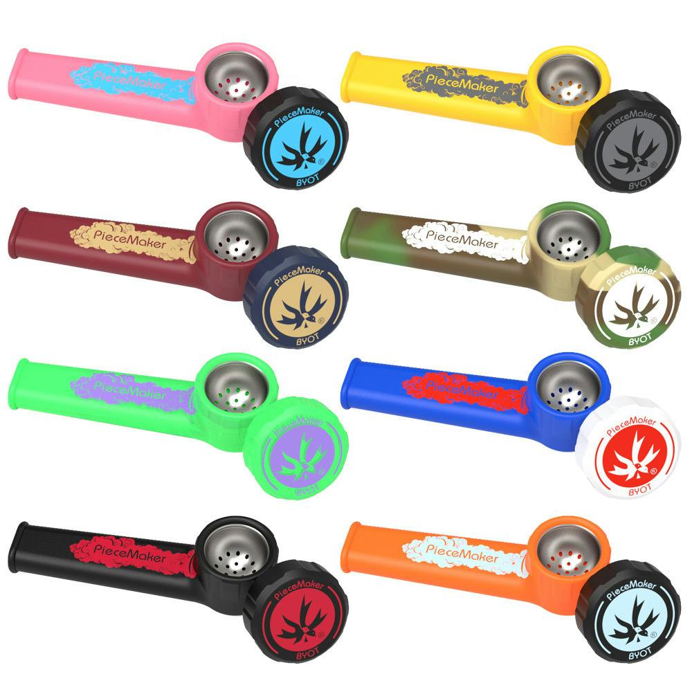 Silicone pipe with lid
