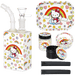 Cute Kitty Juicebox Glass Water Pipe Smoker's Travel Kit | Rainbow Kitty