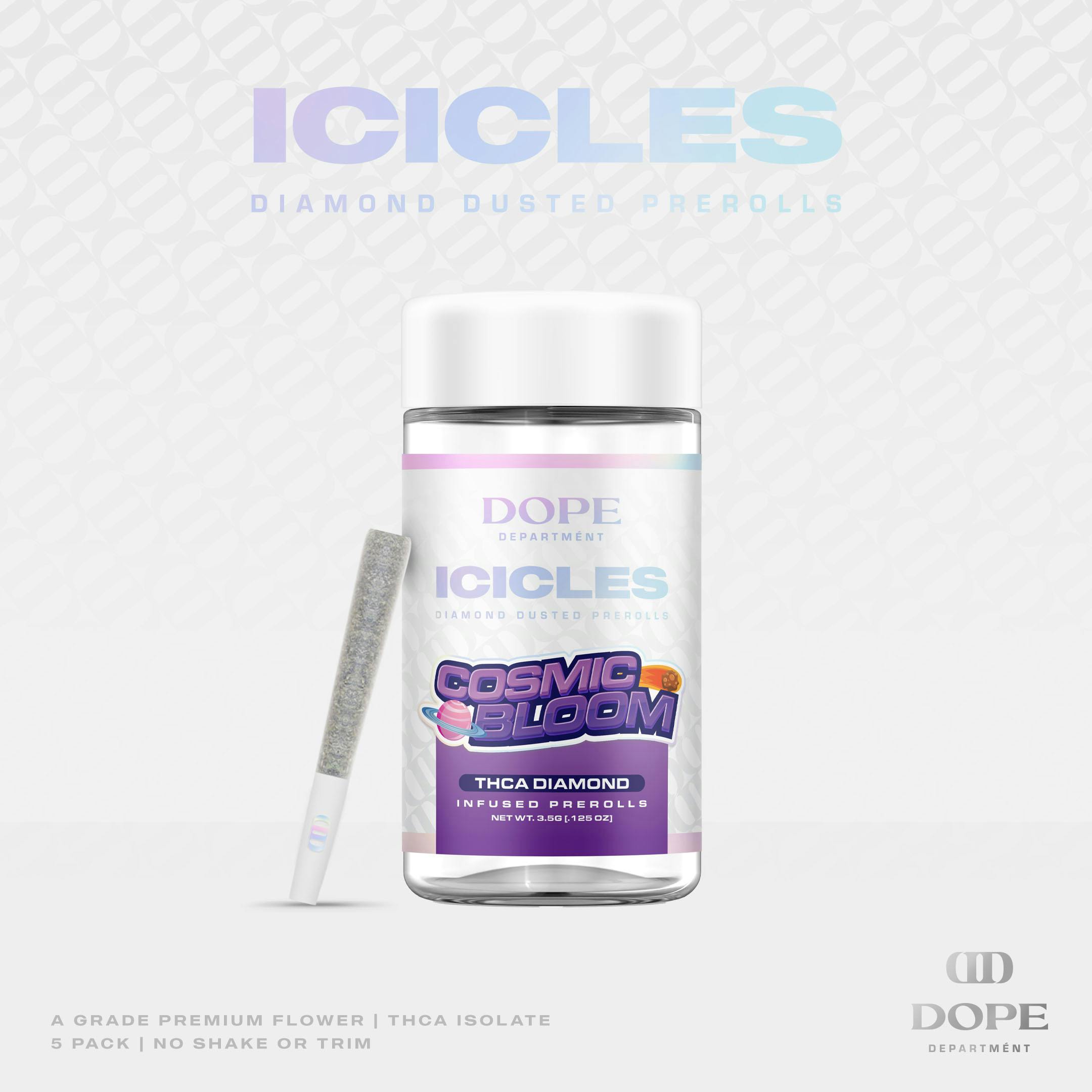 Cosmic Bloom 5pk Diamond Infused Pre-Rolls cannabis product