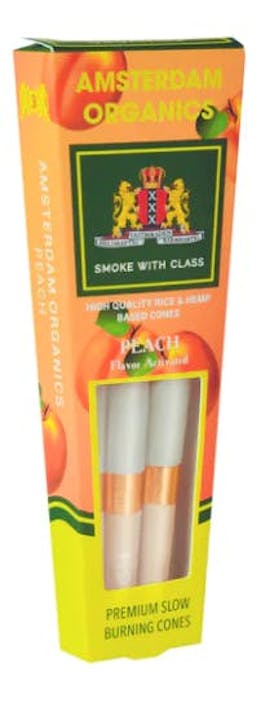 Amsterdam Organics - Amsterdam Organics - Peach Activated Flavor 3Pack Cone Paper - Amsterdam Org...