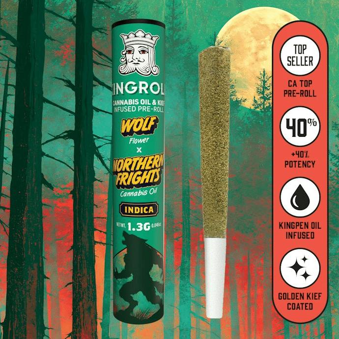Kingroll - Wolf x Northern Frights Pre-Roll 1.3g - Kingroll - Wolf x Northern Frights Pre-Roll 1.3g