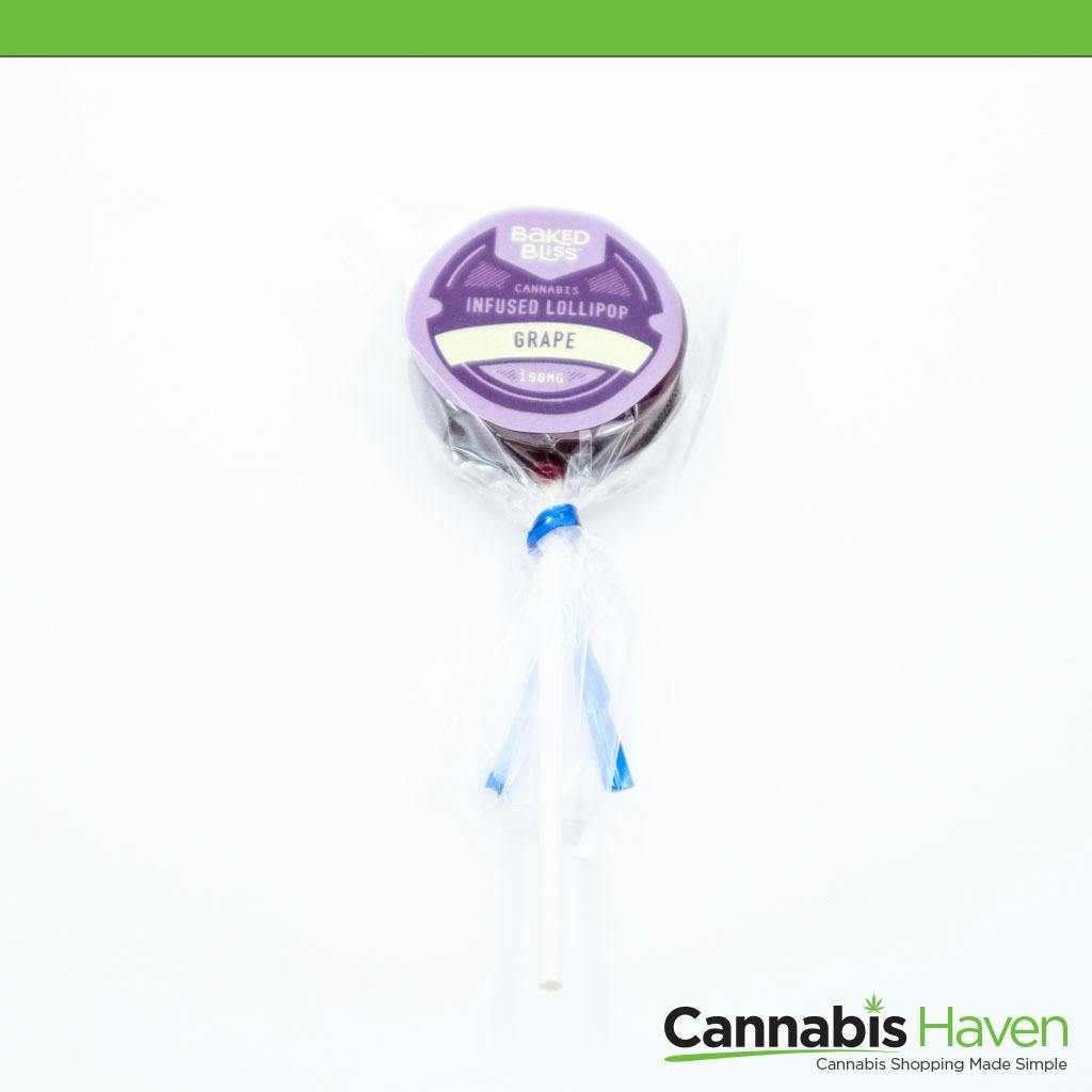 Baked Bliss Grape 100mg Lollipop