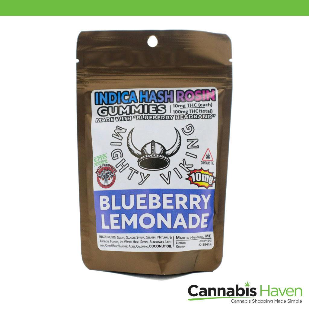 MightyViking HR Blueberry Lemonade IND 100mg Gummy