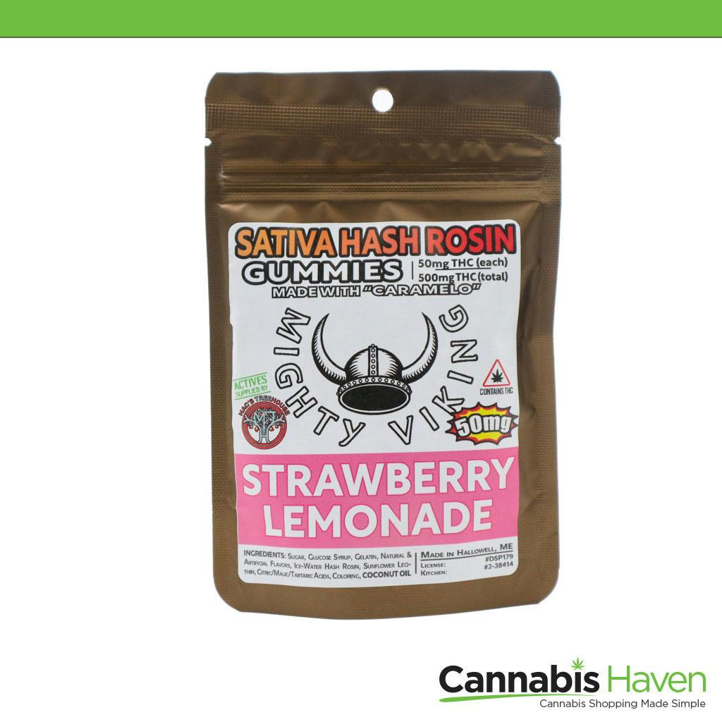 Mighty Viking Straw. Lemonad SAt 500mg Rosin Gummy