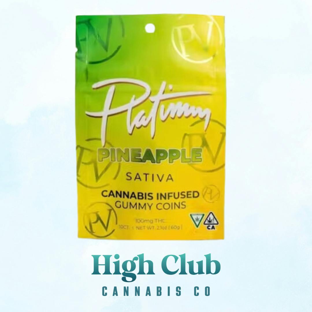 Platinum Vape - Pineapple Gummies - 200mg 10pc