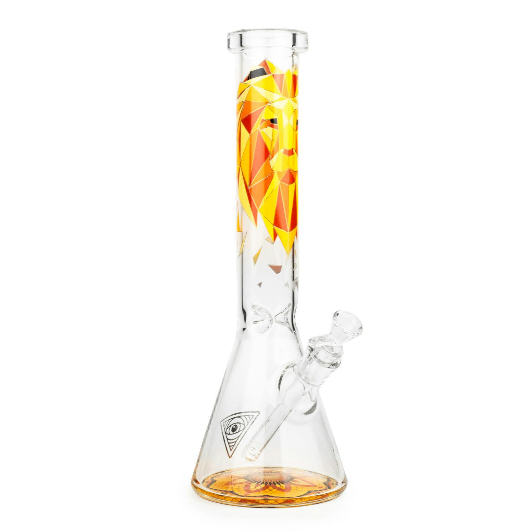 15" Red Eye Glass Lion Beaker Bong - w/ logo Bag
