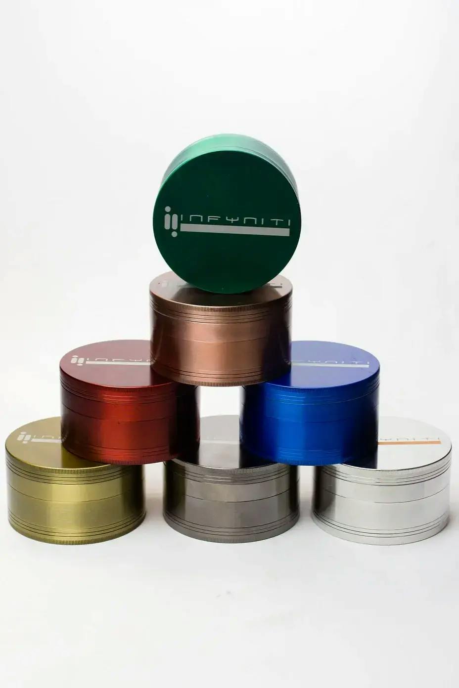 4" Giant 4pc Grinder by Infyniti - 4" Giant 4pc Grinder by Infyniti Assorted Colours