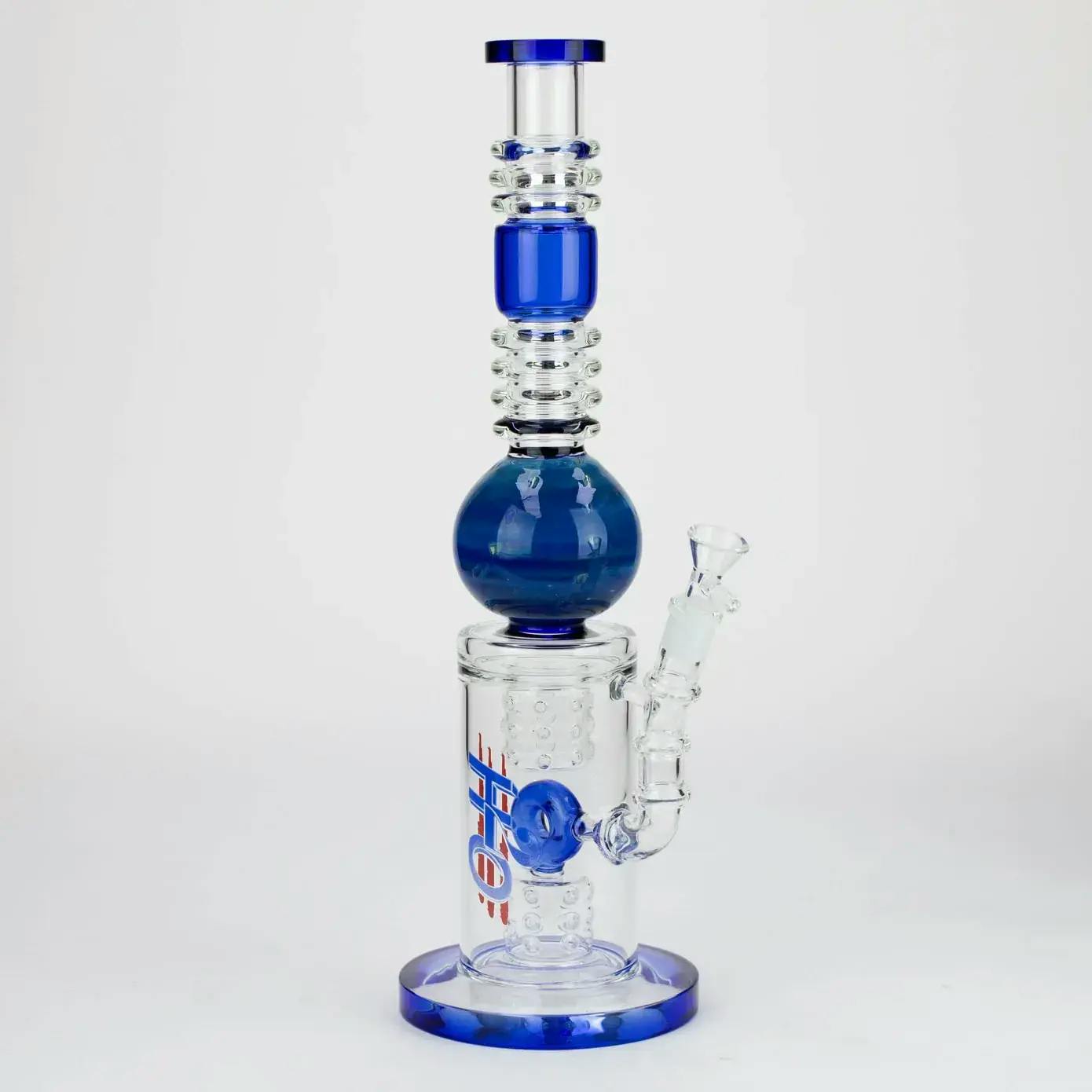 H2O | 15" Gold fumed sphere Glass water bong - **H20** Assorted Style/Colour