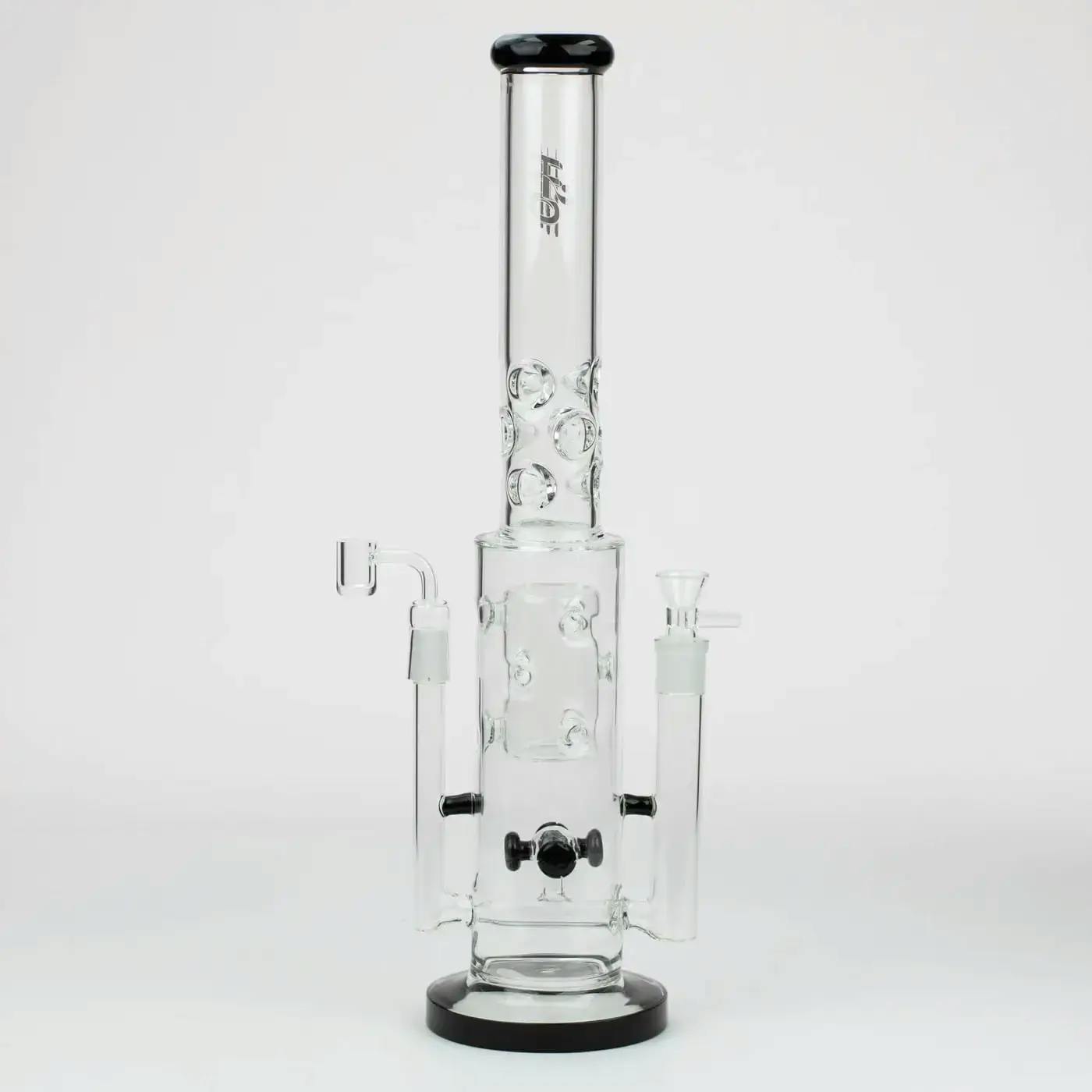 19" H2O 2-in-1 Double Joint glass water bong - 19" H2O 2-in-1 Double Joint glass water bong Clear...