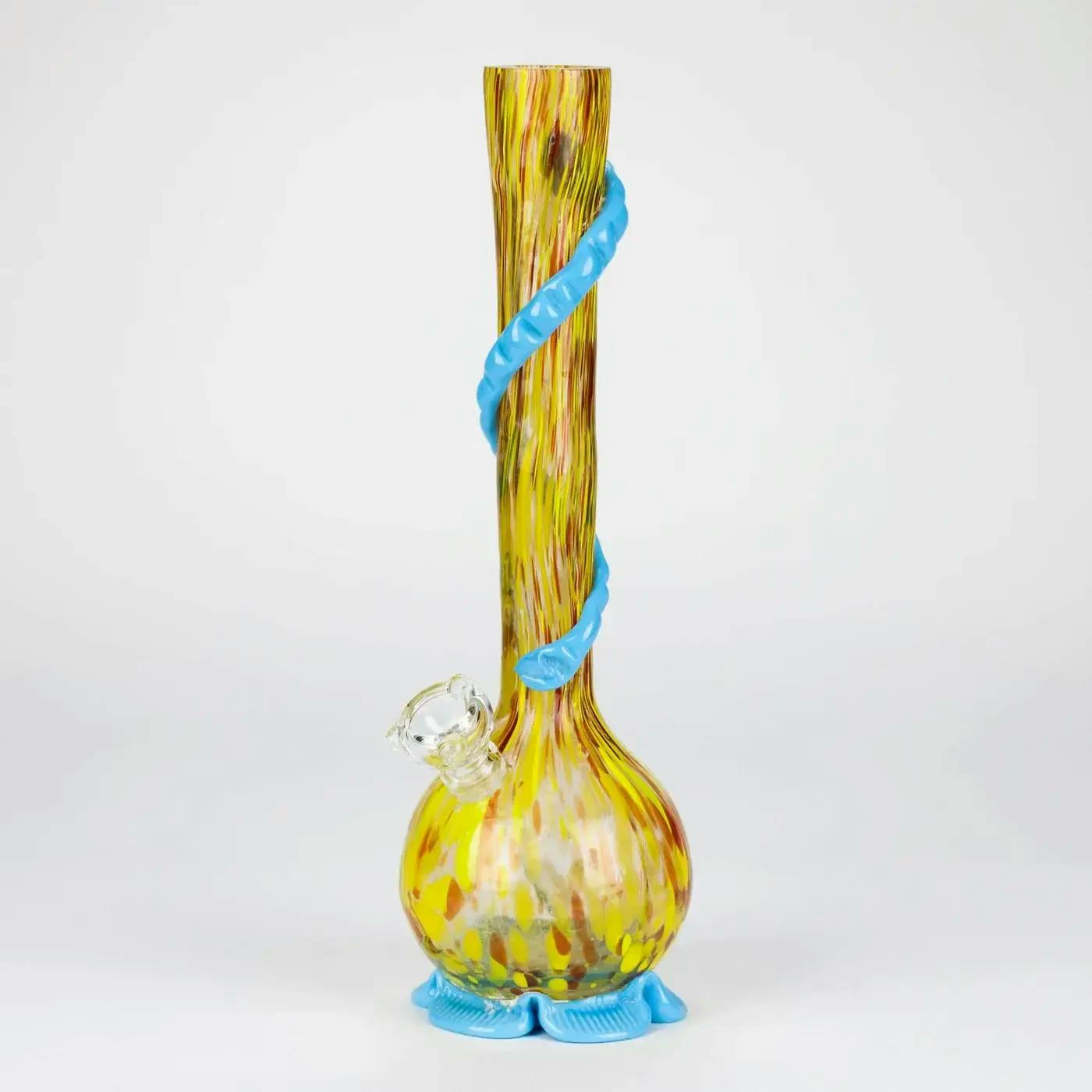 12" Soft Glass Bong - 12" Soft Glass Bong Assorted Colours