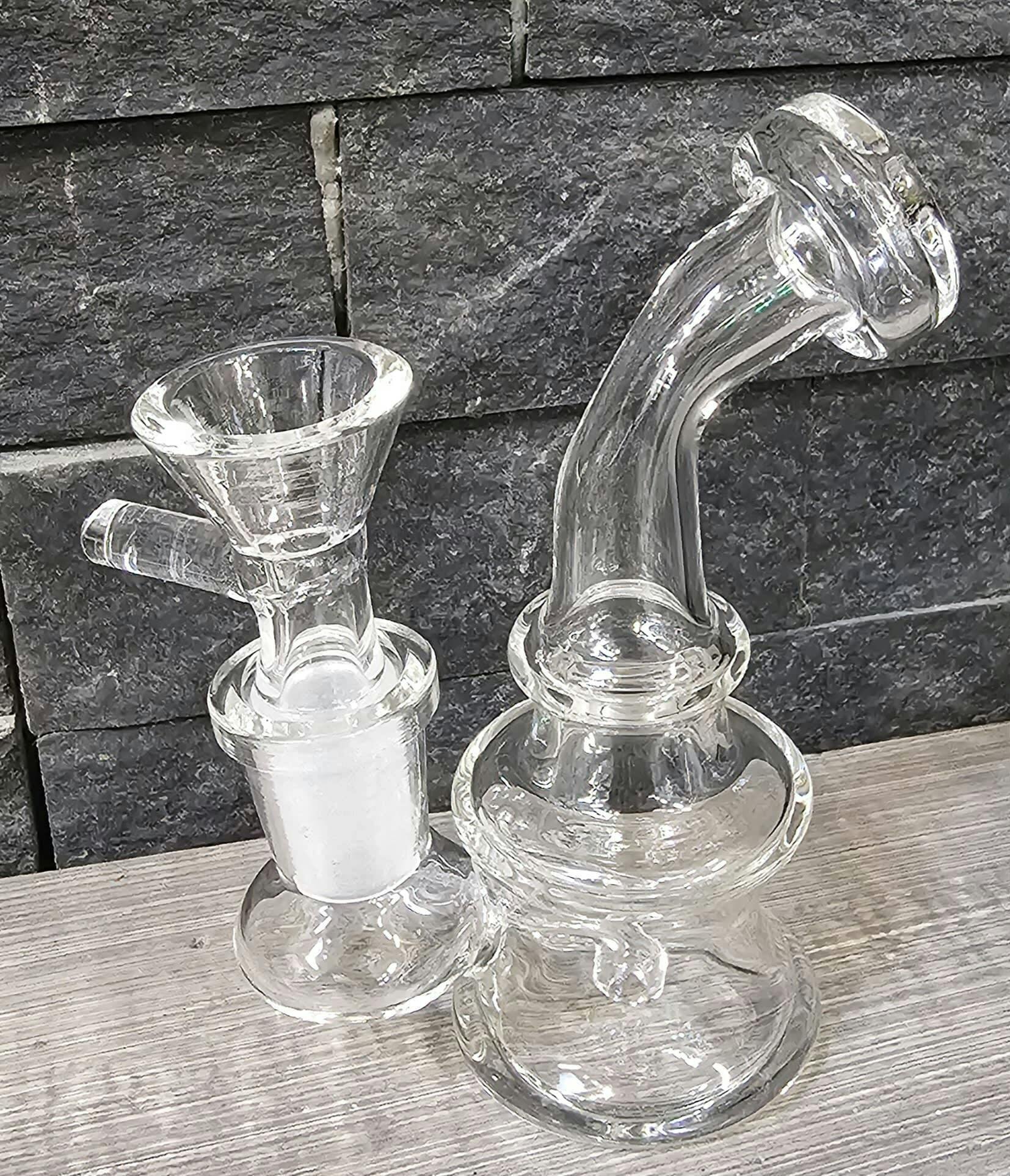 5" Mini Clear Glass Bubbler