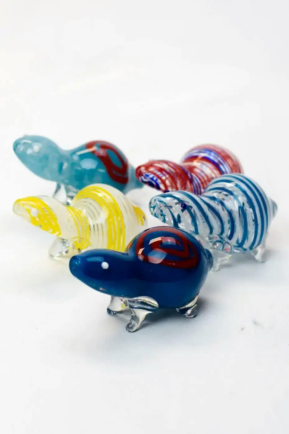 3" Turtle shape glass hand pipe - 3" Turtle shape glass hand pipe Assorted Colours