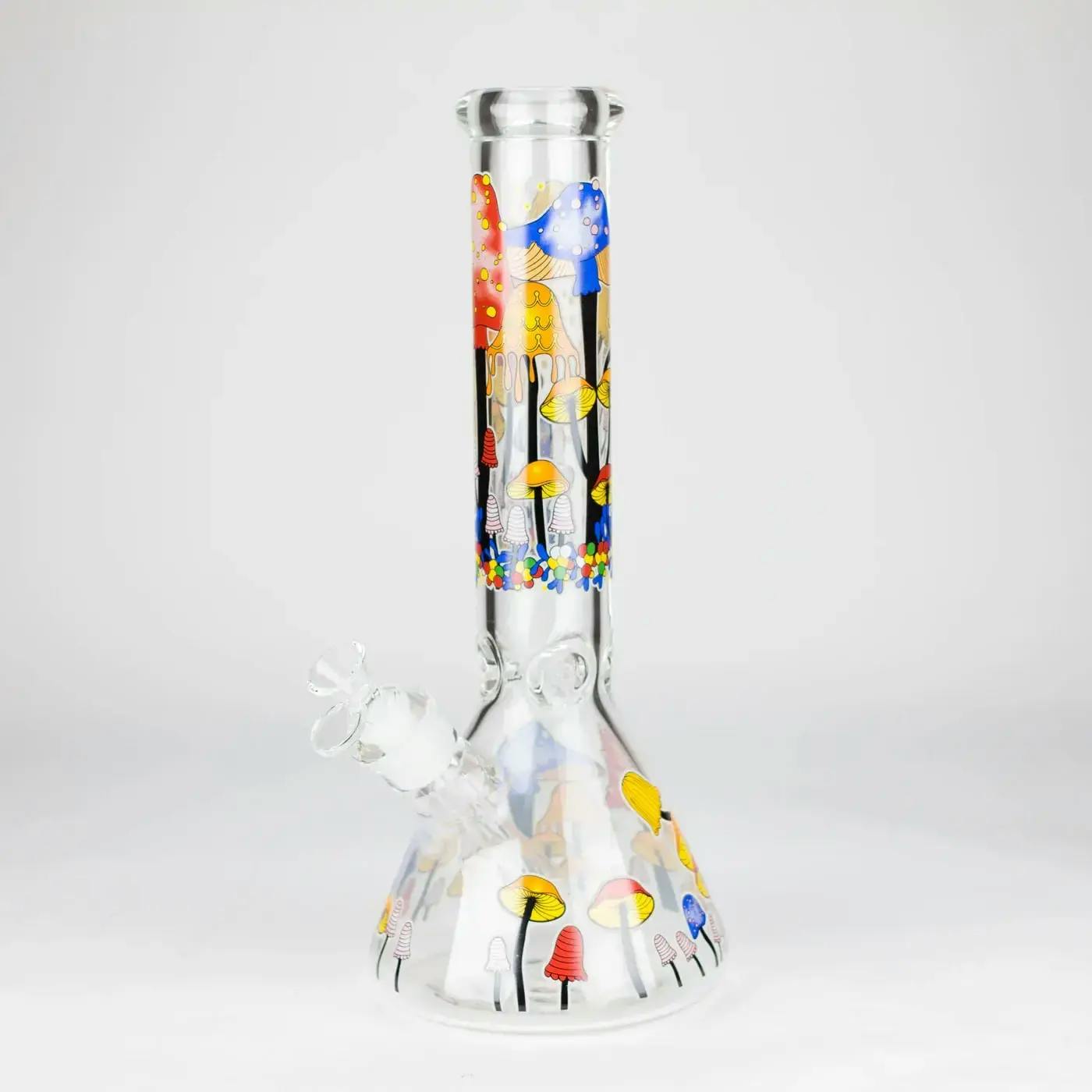 14" 7 mm Glass Bong With Magic Mushroom