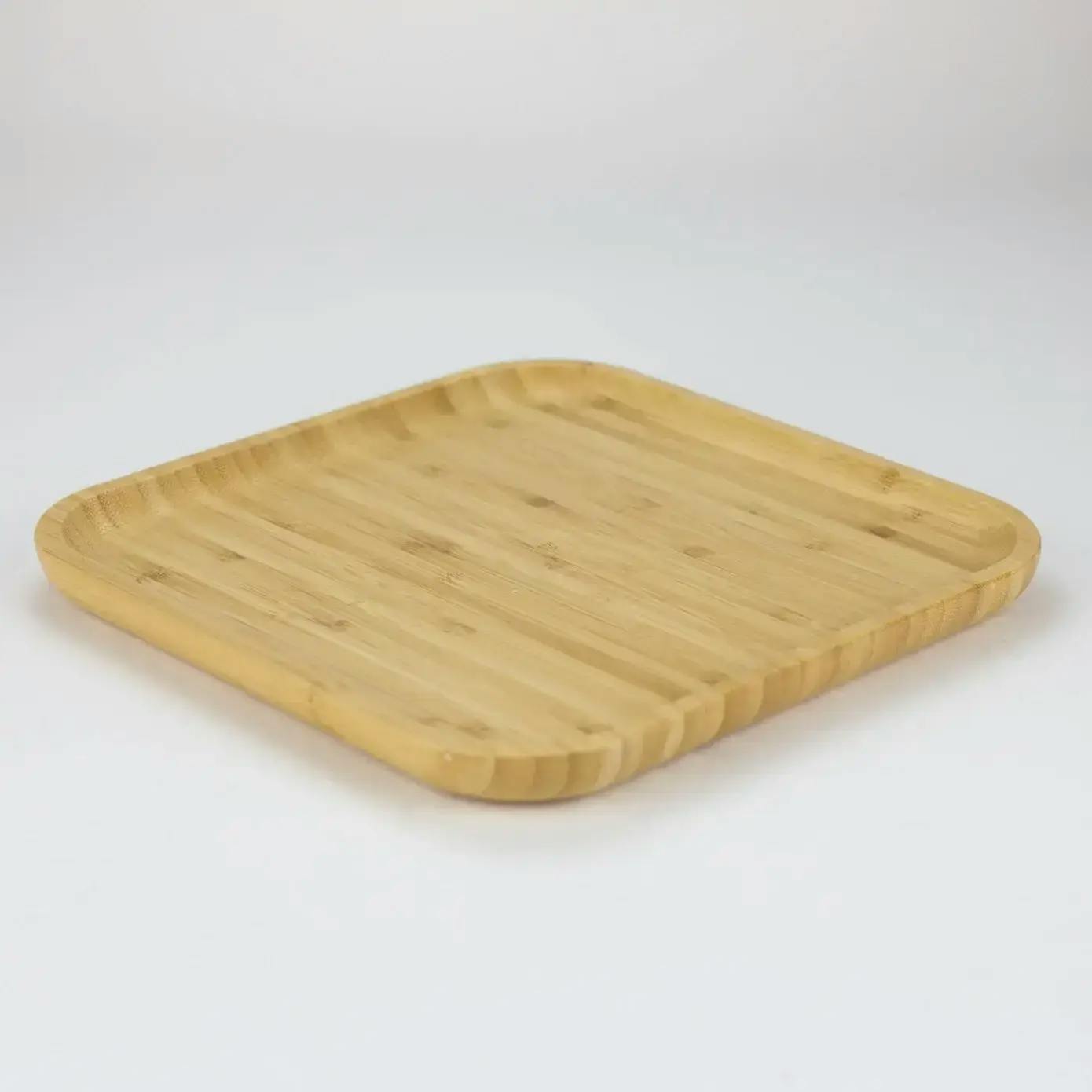 WOODEN ROLLING TRAY 10"x10" - Bamboo