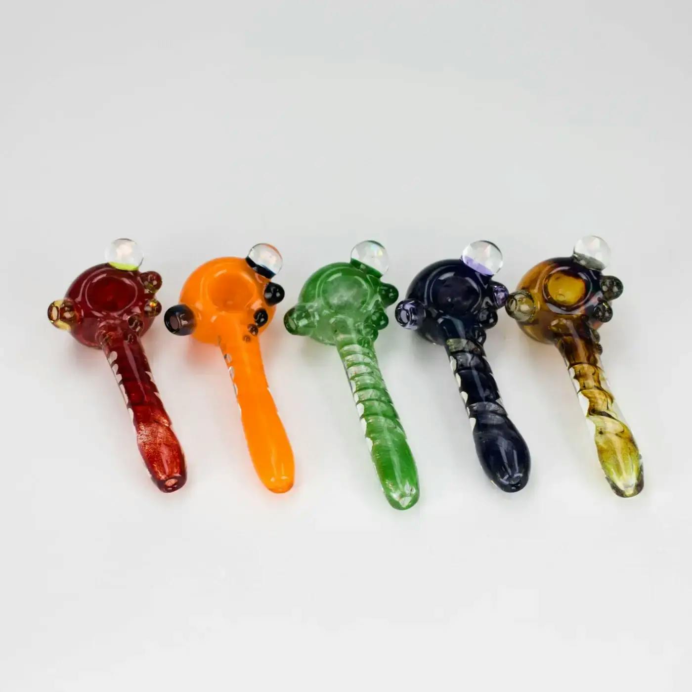 Shine Glassworks | Deluxe Frit Pipe with Large Opal - Made in Canada