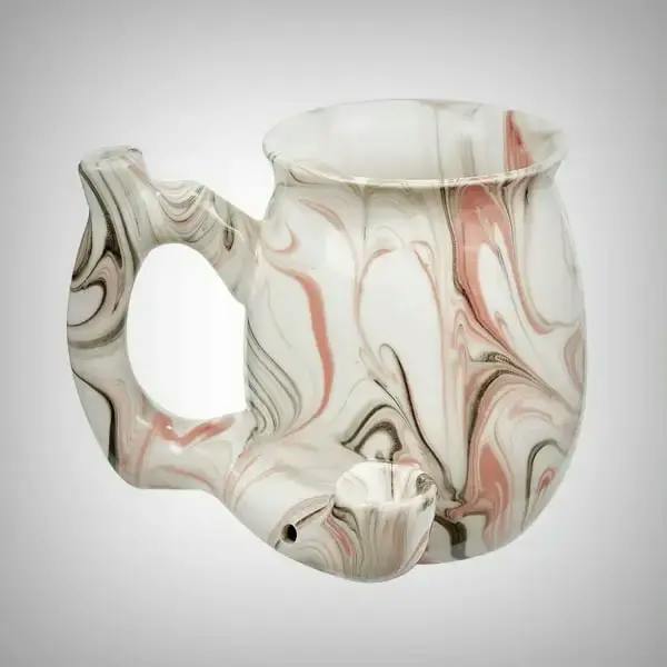 8oz Marble Wake and Bake Mug - Pink
