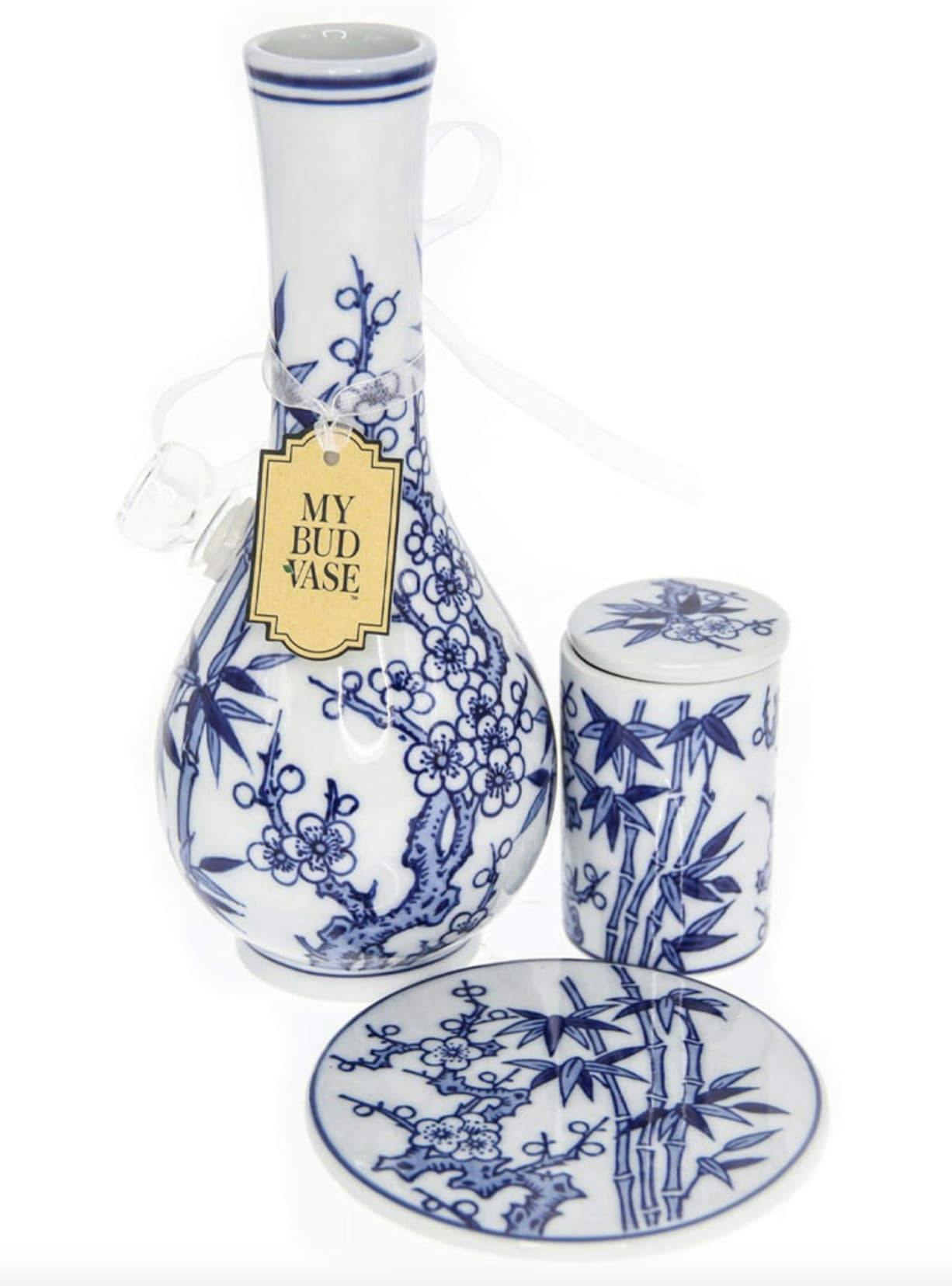 My Bud Vase - Luck Bong with Plate & Jar - Nobody will know