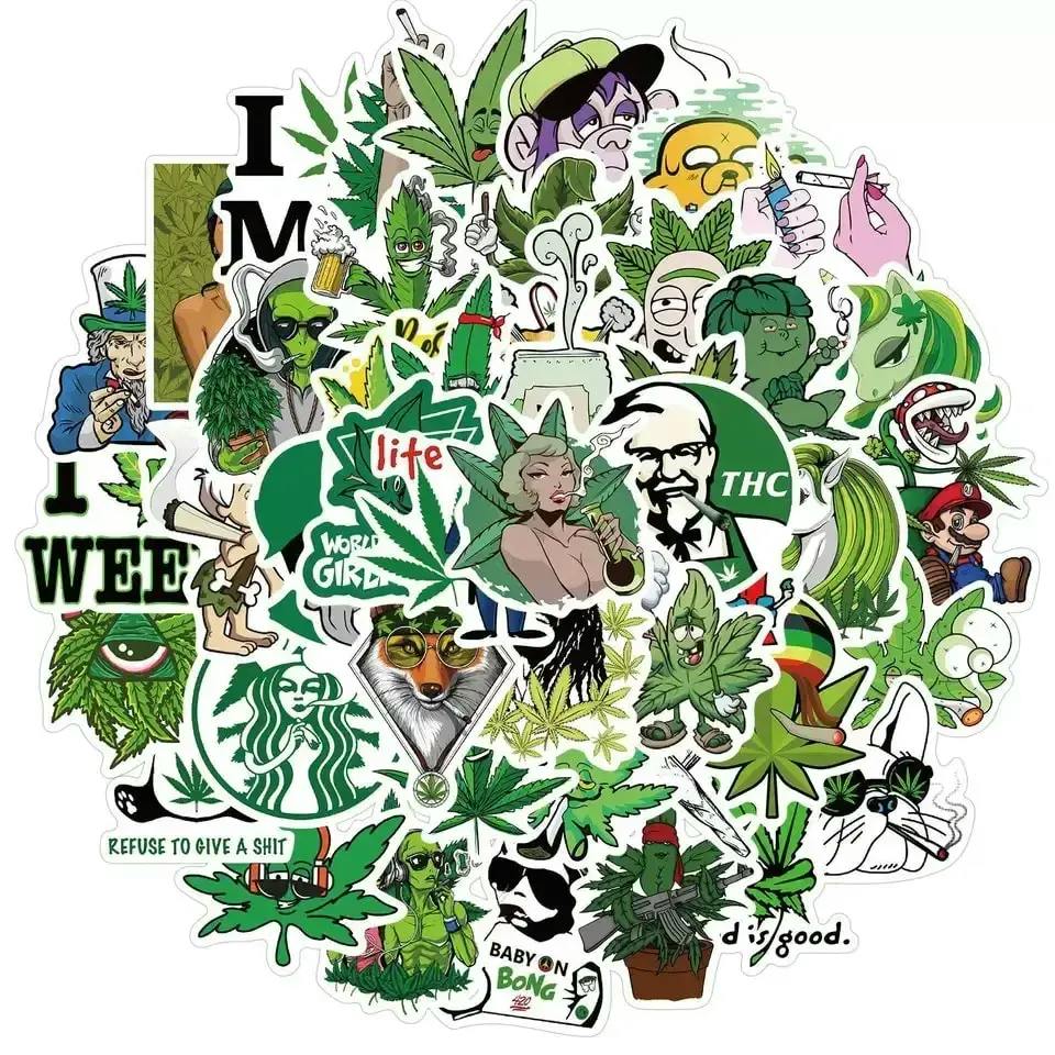 Assorted Licensed Stoner Stickers - Small Assorted