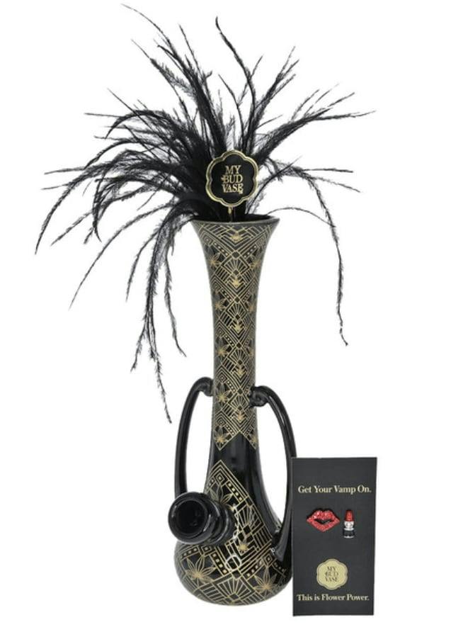 7.5" My Bud Vase Bong - Vamp - Vamp Black and Gold