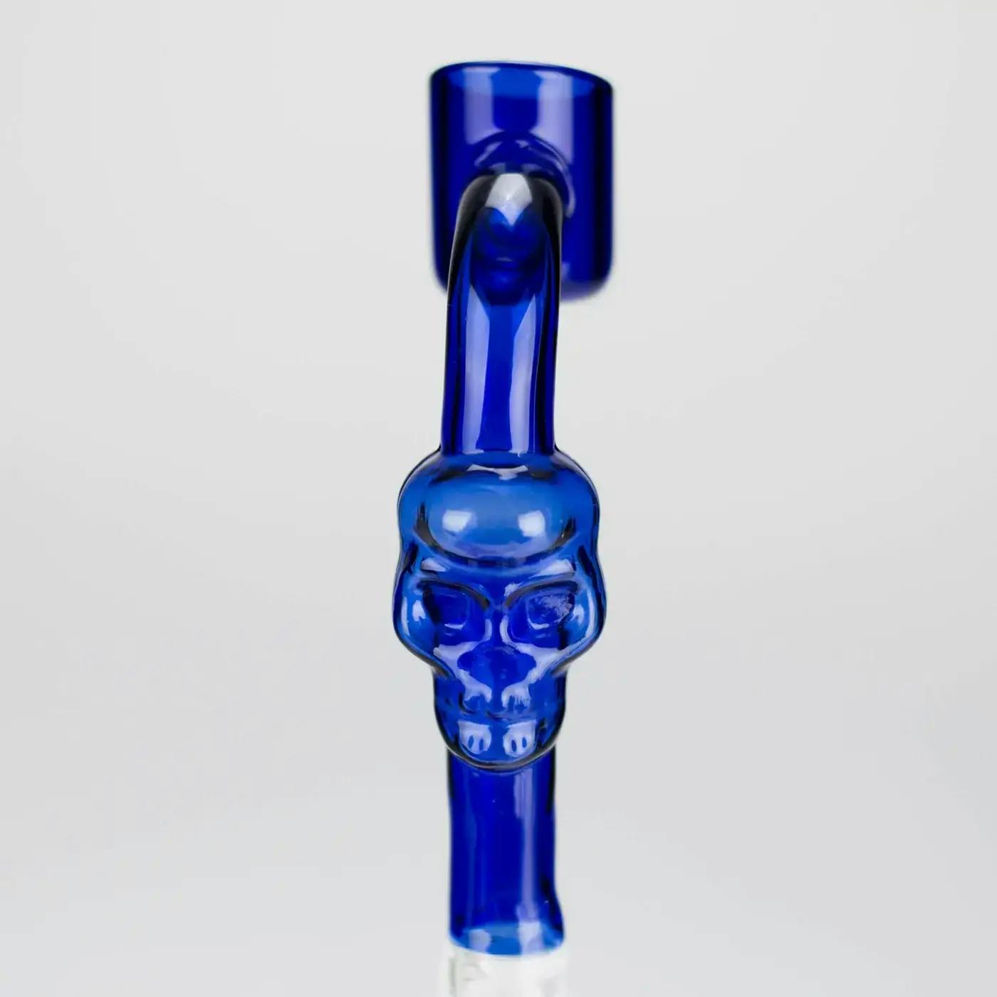 4" Unique Skull Design, 90-Degree Glass Banger ( ASSORTED COLOURS)