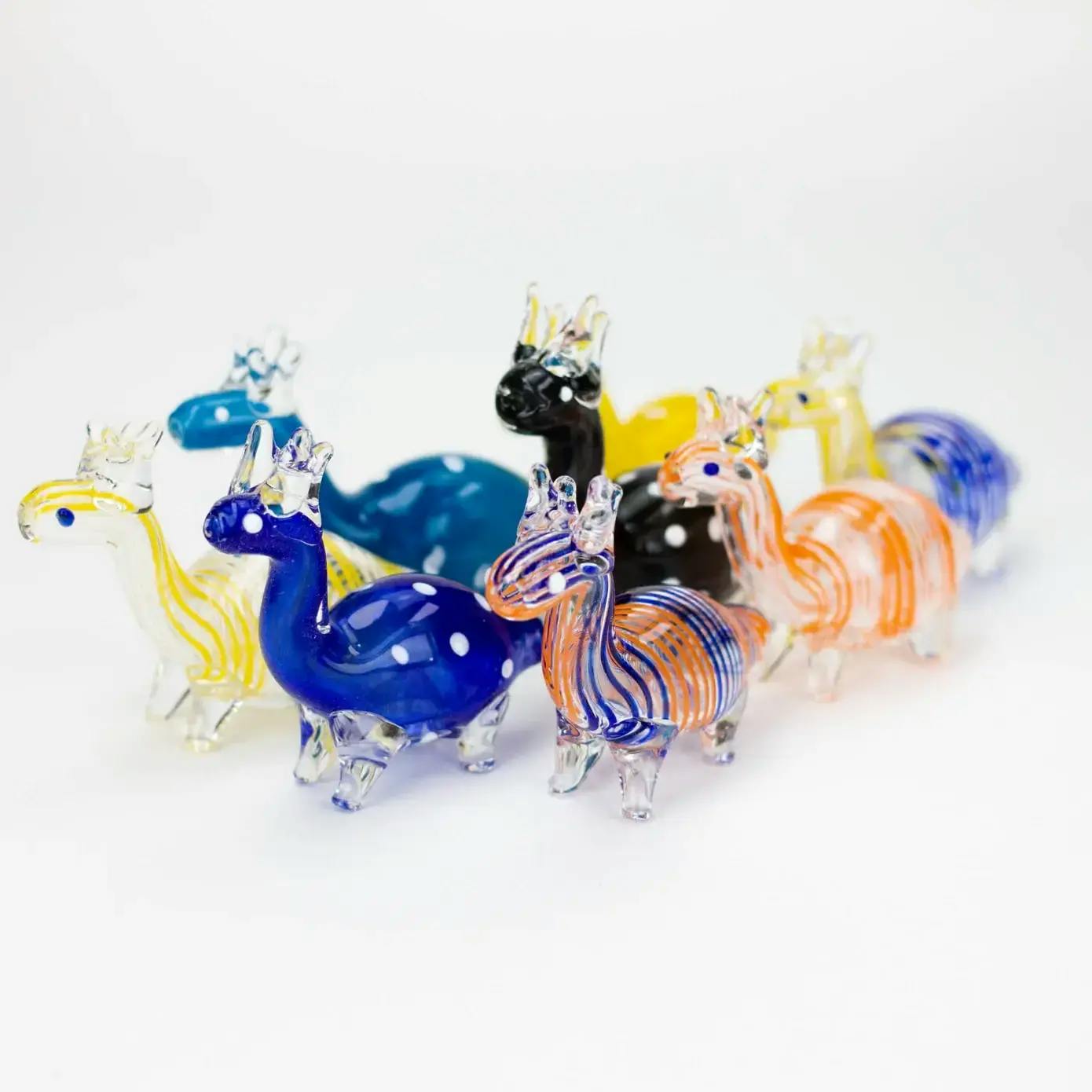 Standing Deer Small glass hand pipe - Assorted Colours