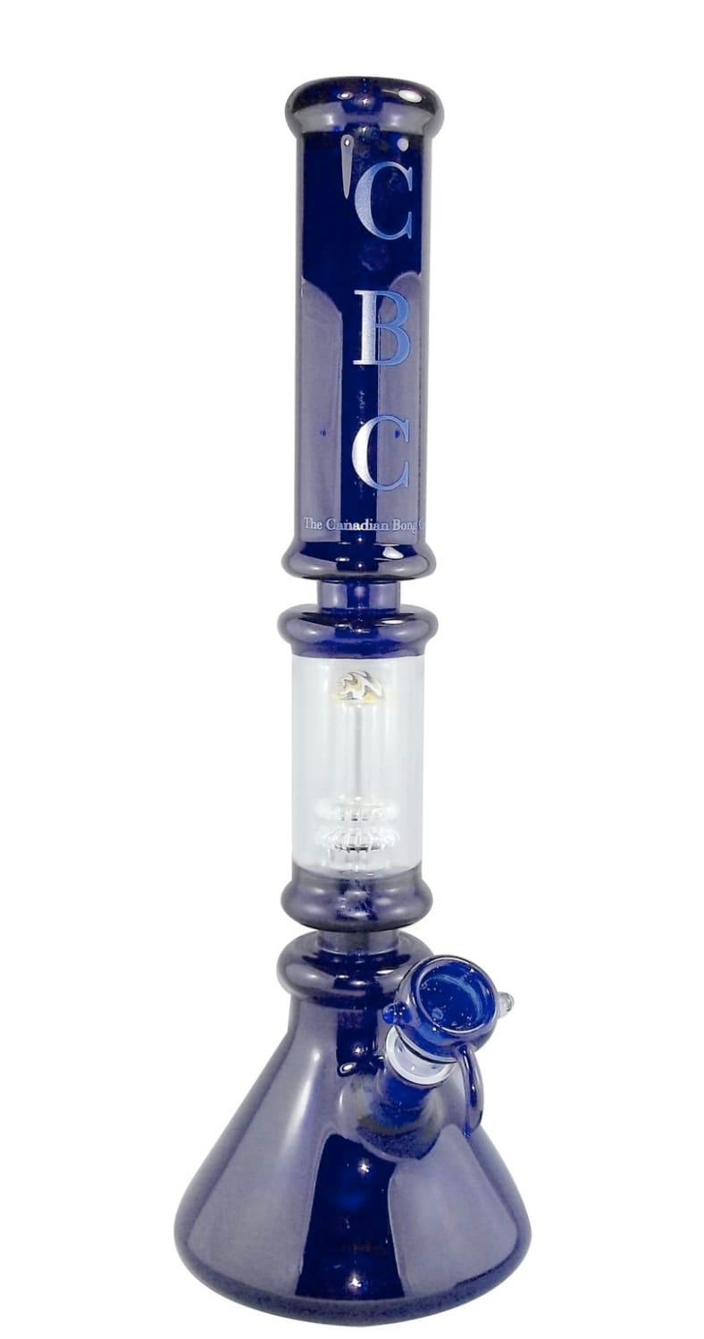 CBC Glass - 18 Inch 7mm Beaker w/ Mushroom Perc - Blue