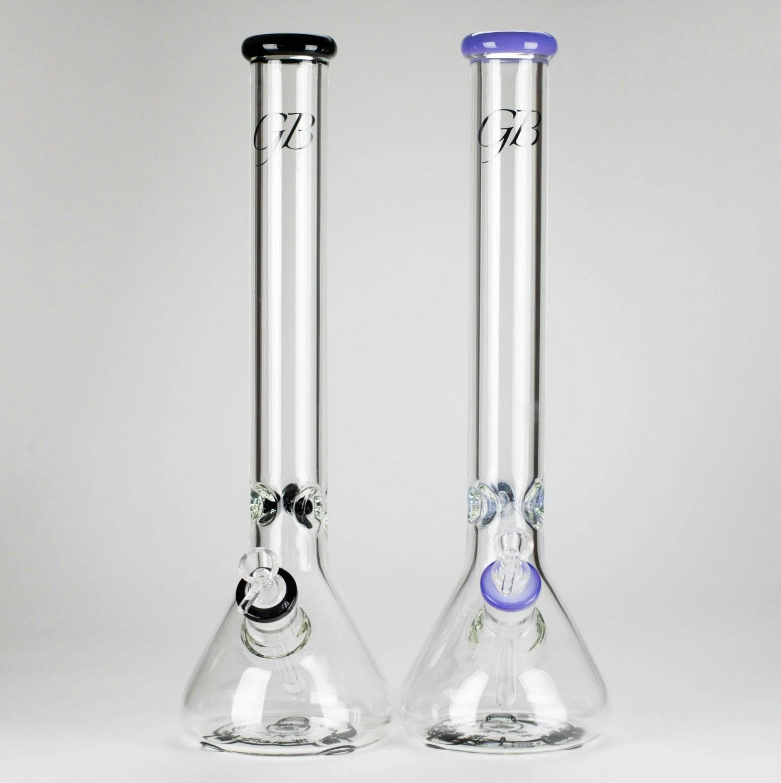GB | 17" Tall Color Accented Beaker Bong