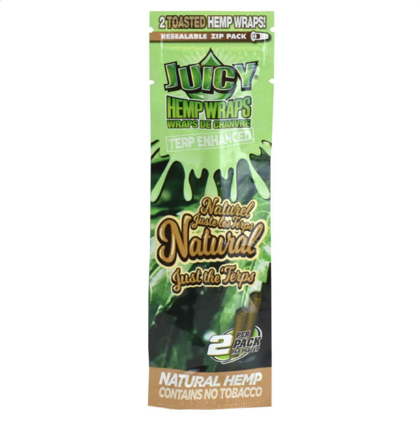 Natural Terp-Enhanced Hemp Wraps- Juicy Jays - 2 hemp wraps