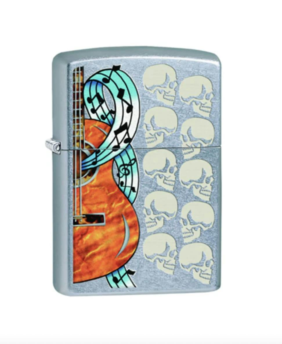 Zippo - Guitar and Skulls