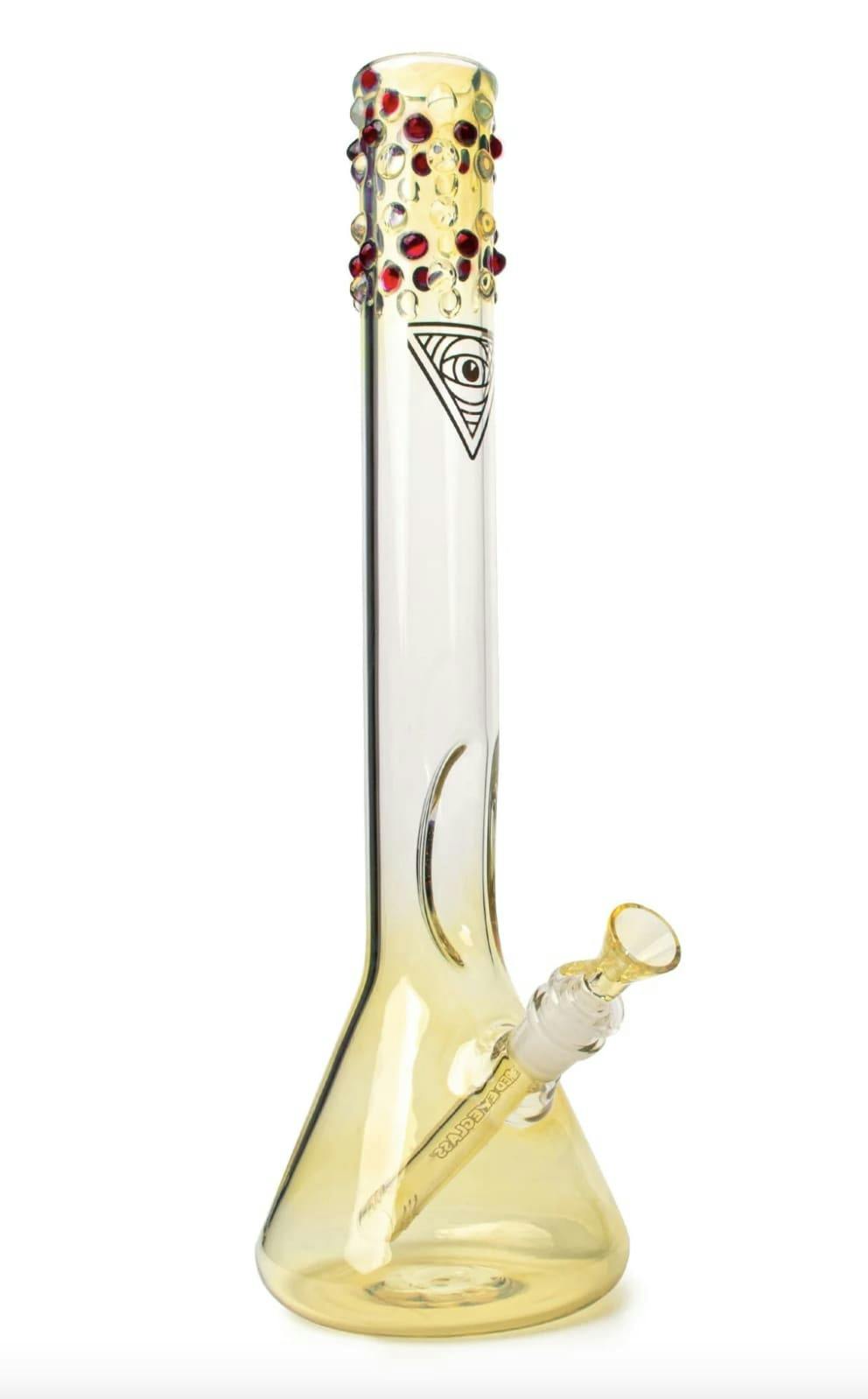16" Red Eye Glass - Six Ring Beaker Tube Bong