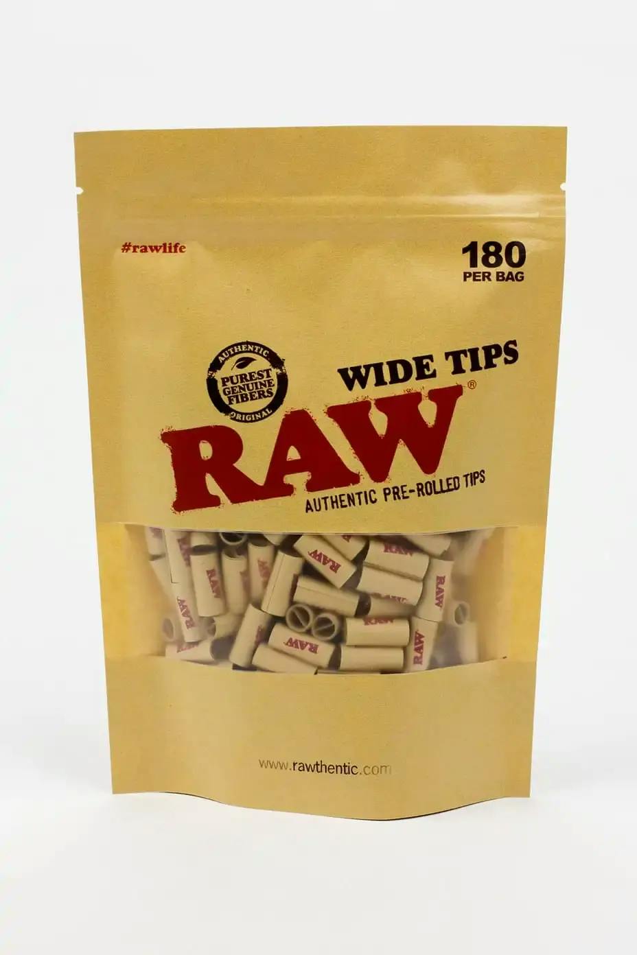 Raw pre-rolled Tips - 180 count Wide