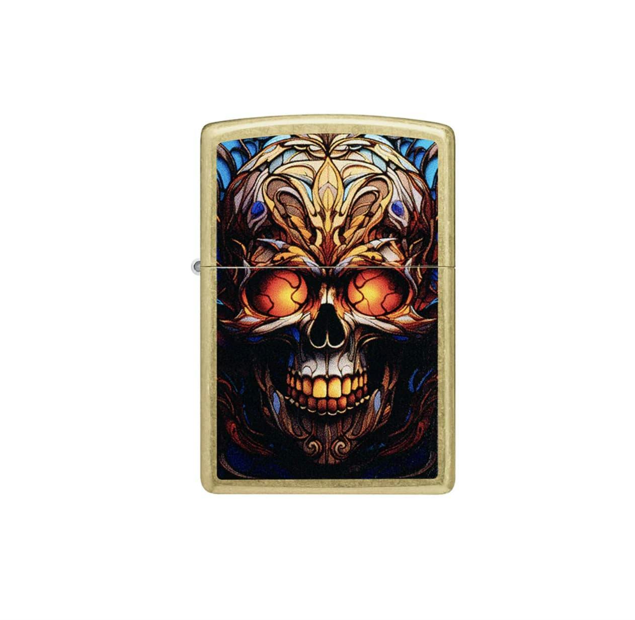 Zippo - Stained Glass Skull Design