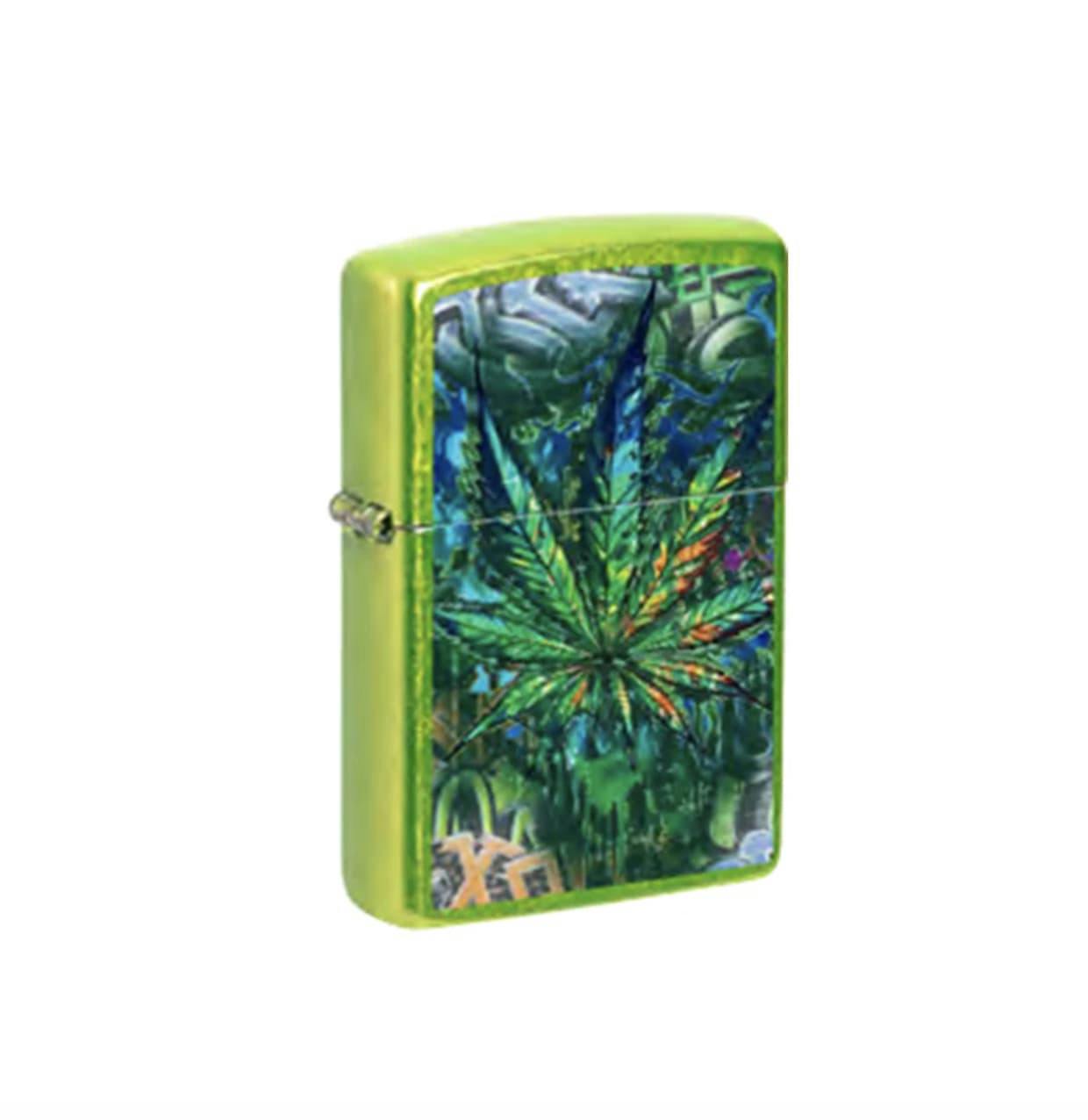 Zippo - Cannabis Street Art Graffiti Weed Leaf