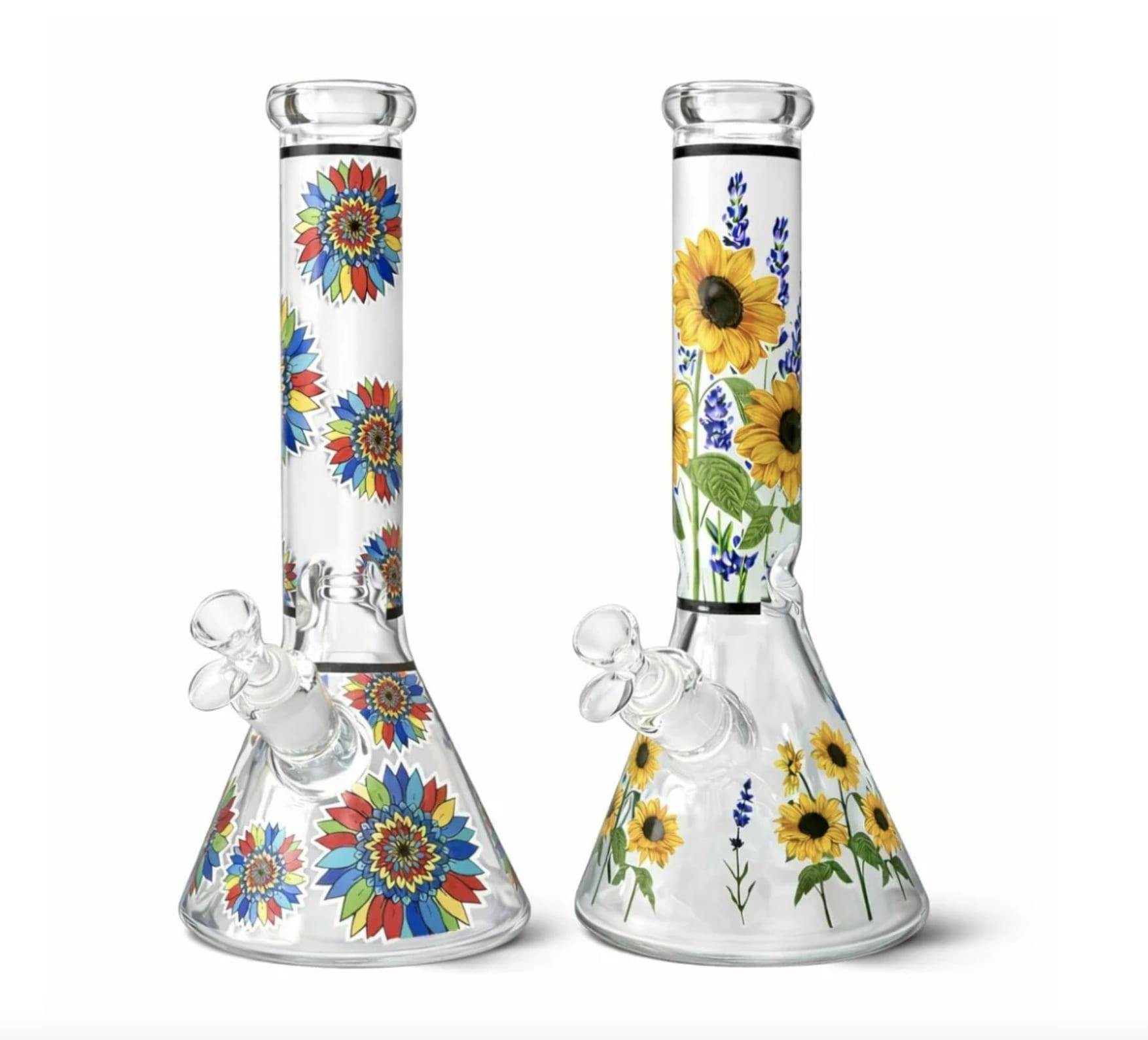 12.5" Glow in the Dark Luminous Bloom Beaker Bong 7mm