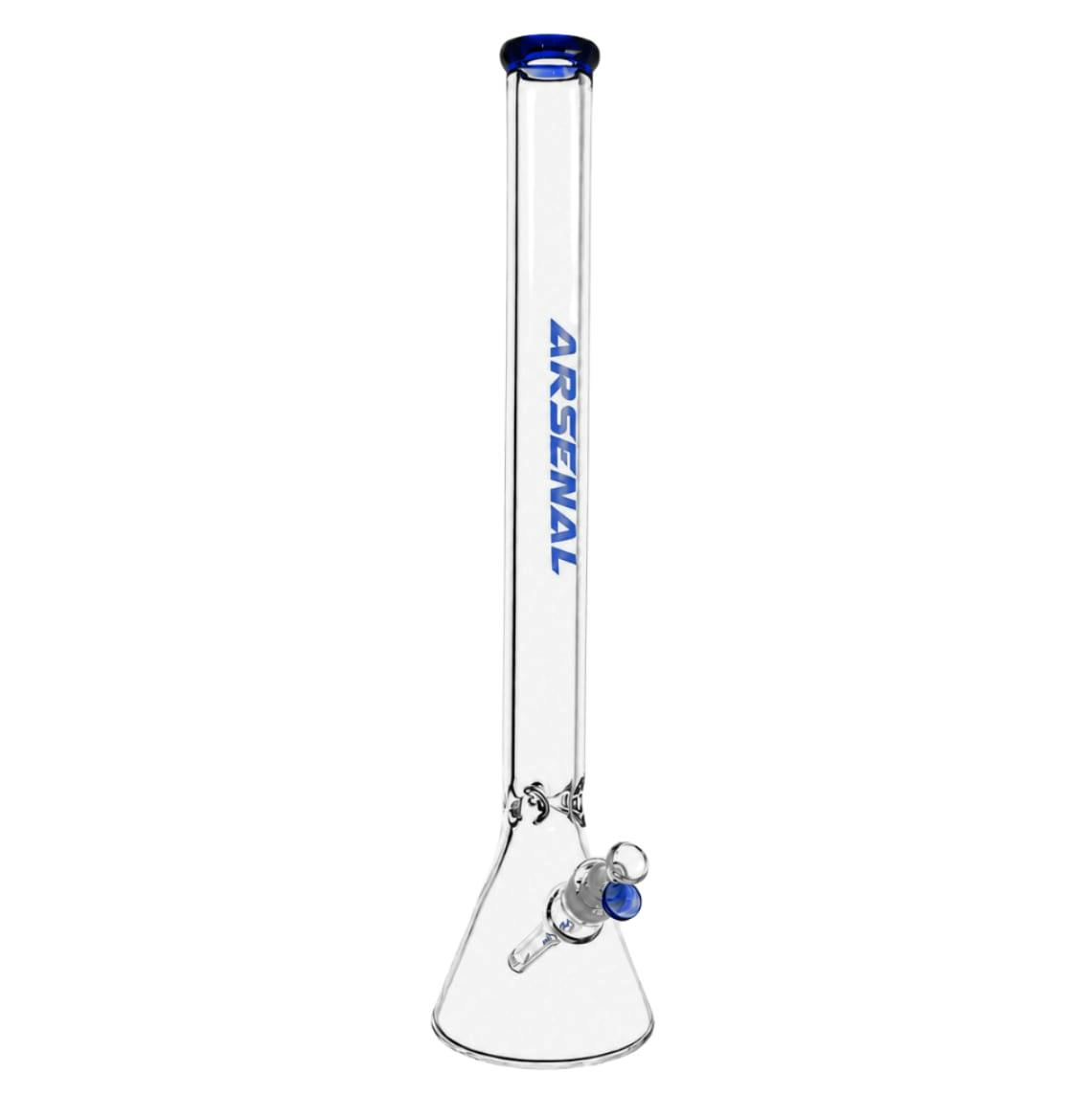 24" 9mm Arsenal Coloured Rim Glass Beaker Bong