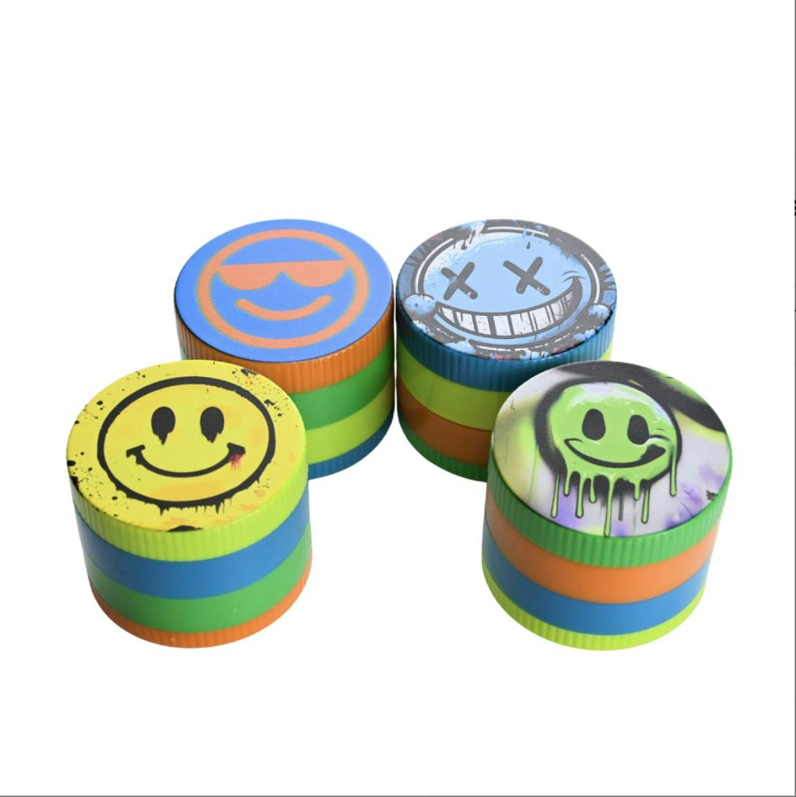 Smiley Face Grinder 4pc