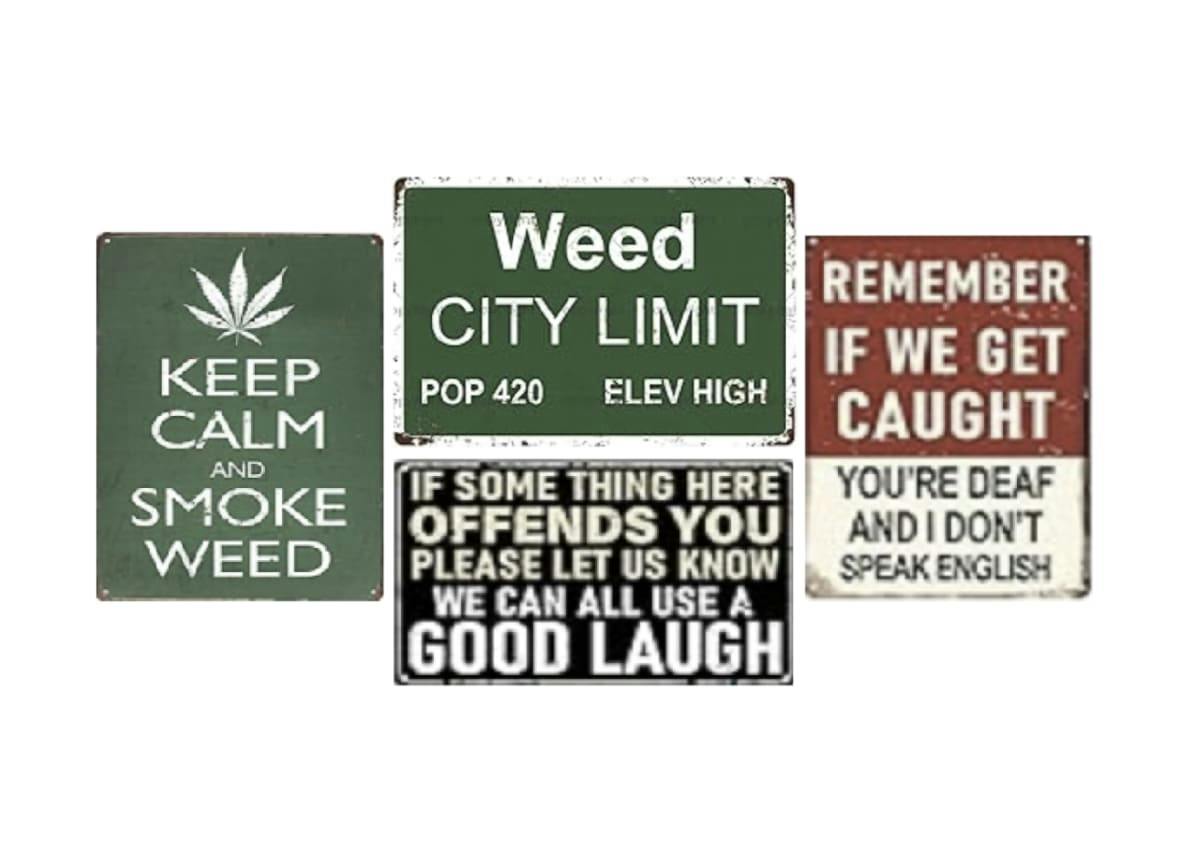 Assorted Metal 12"x8" Signs