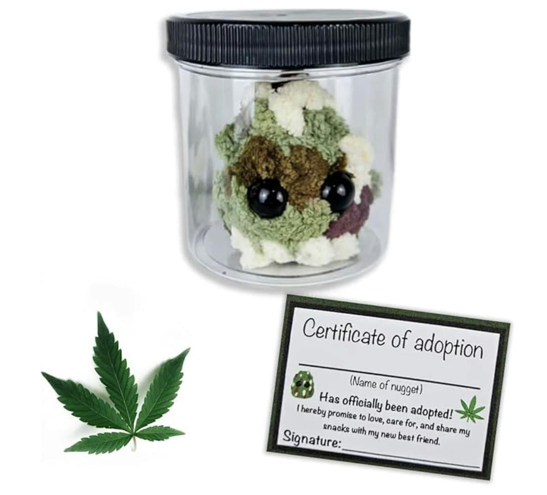 Adopt a Weed Nugget Plushie "Pet Nug in Jar"