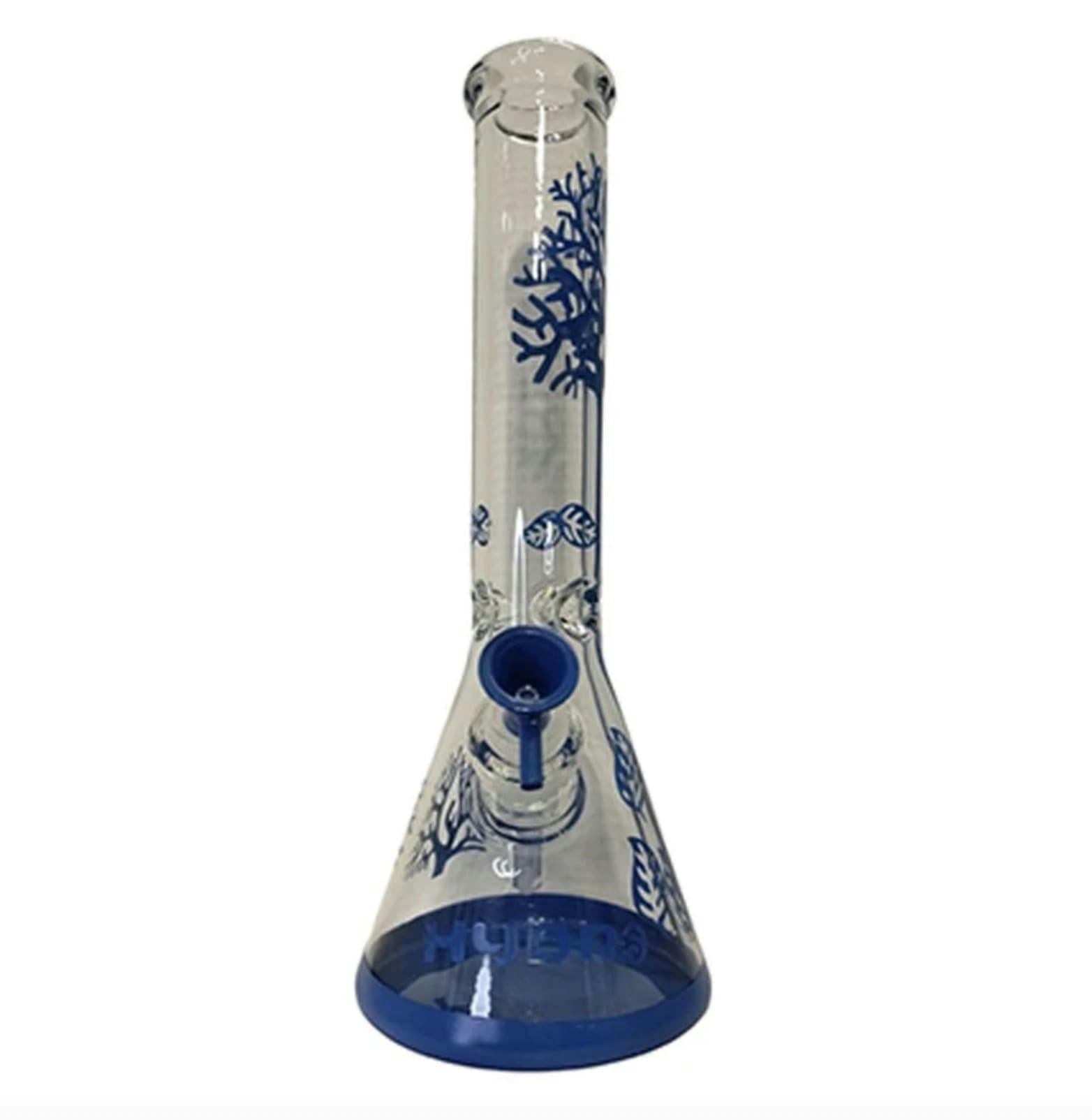 14" Tree Design Hydro Glass Bong