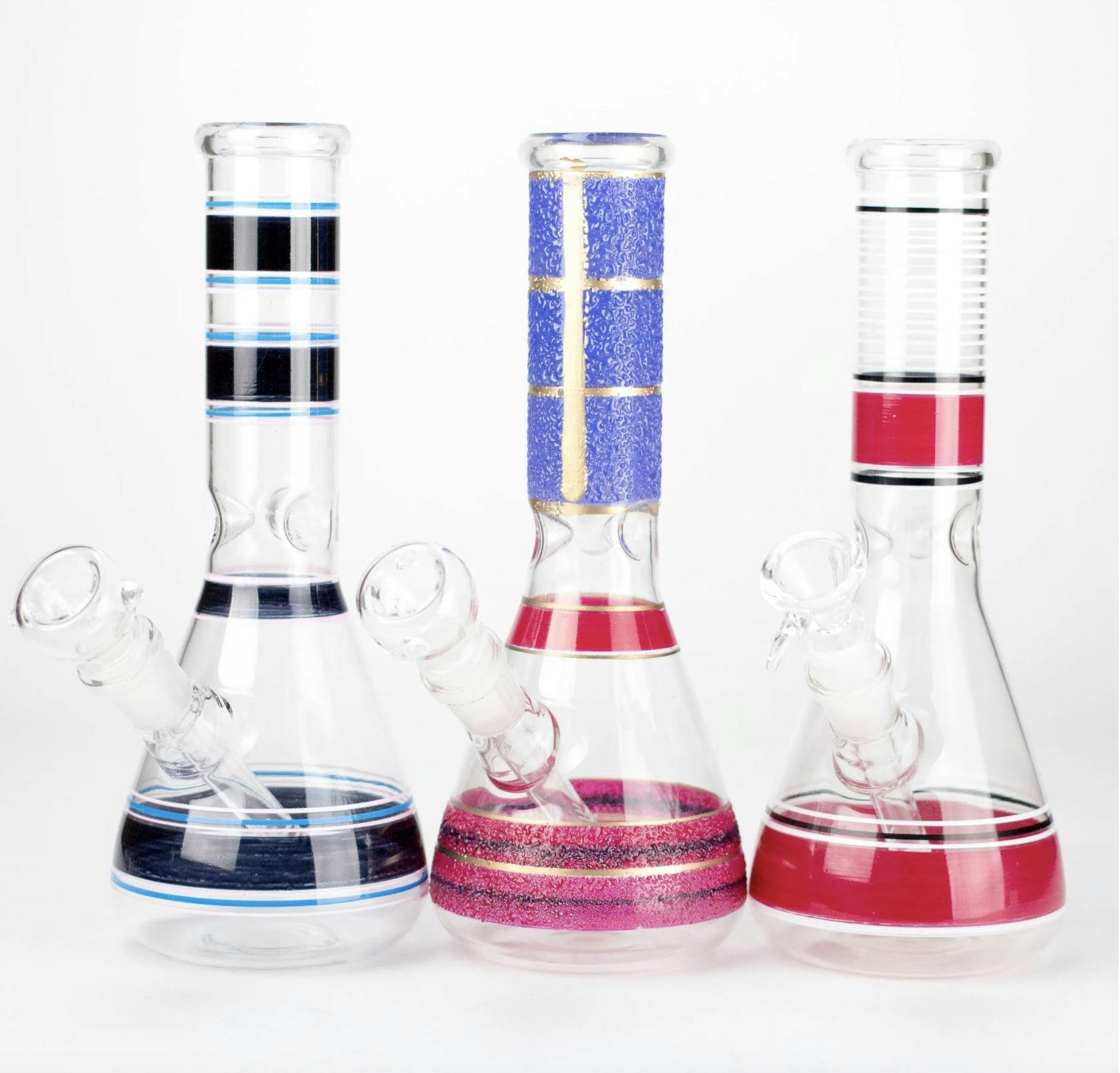 10" Assorted Design Glass Bong