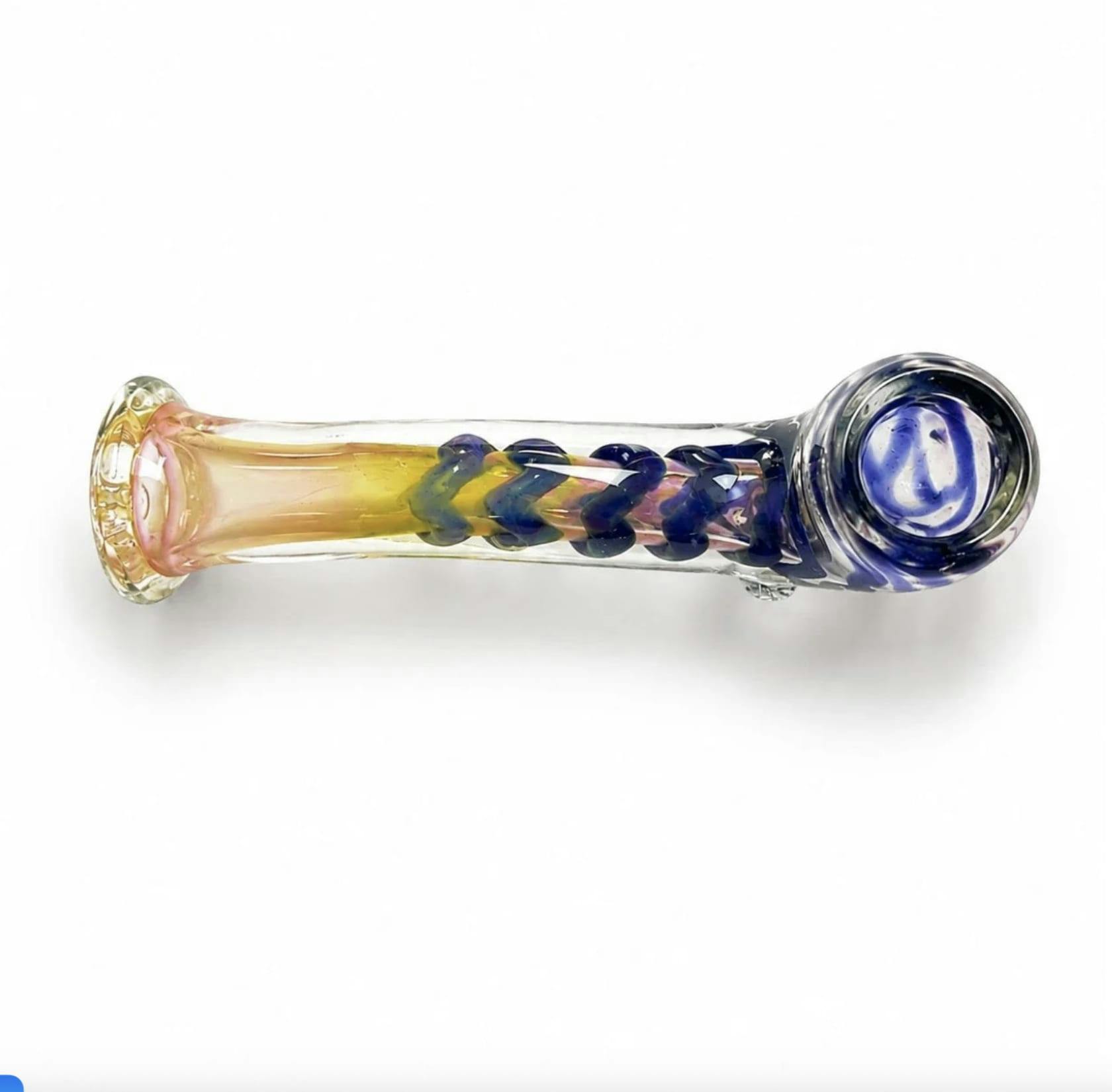 5.5" Fumed Twisted Glass Sherlock Pipe