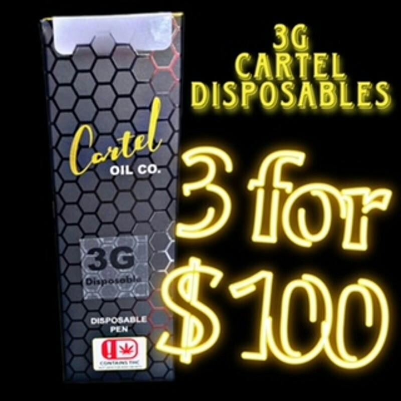 Cartel Oil Co | Disposable | Distillate | Live Terps | Indica | DoSi-Dos | 3g