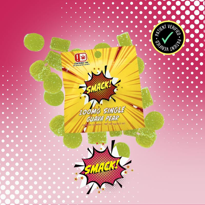 SMACK! -SINGLES- 100mg THC - Guava Pear