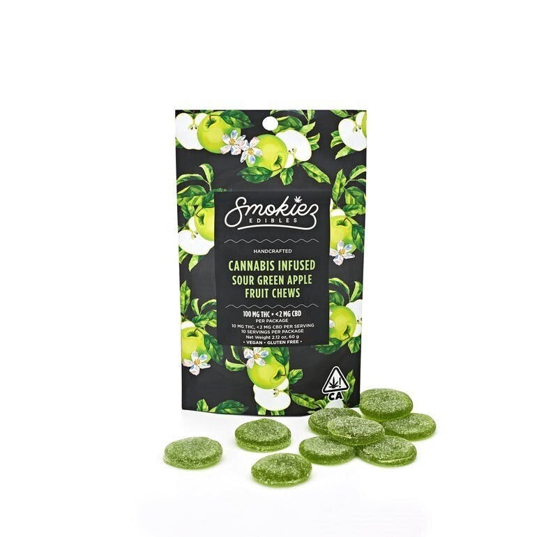 Smokiez Fruit Chews — Sour Green Apple