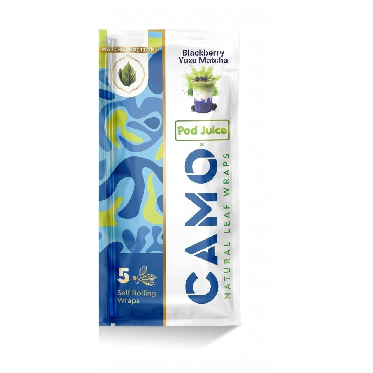 Kolas Camo x Pod Juice Natural Leaf Wraps Blackberry Matcha