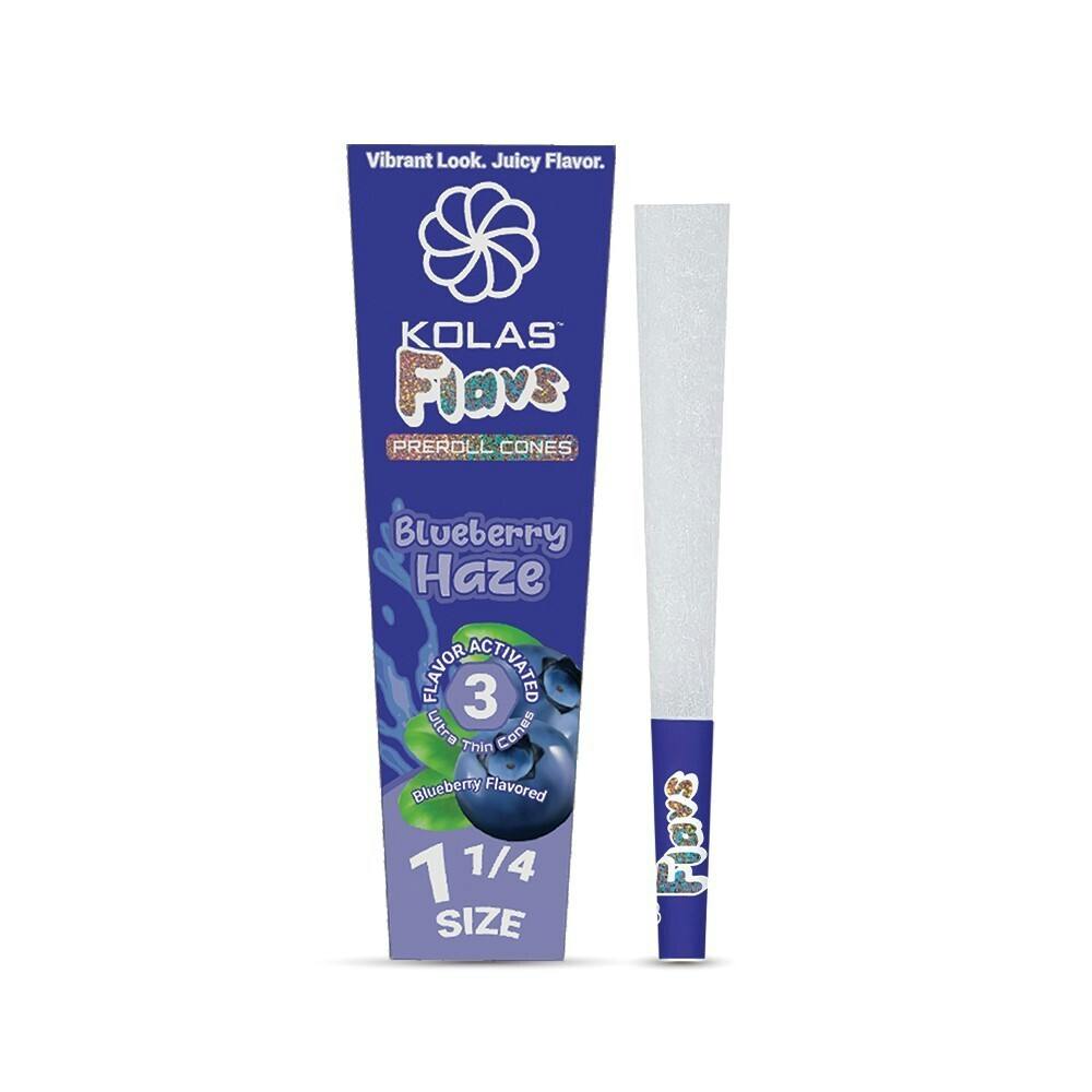 Kolas Branded Cones Flavs 3pk Blueberry Haze