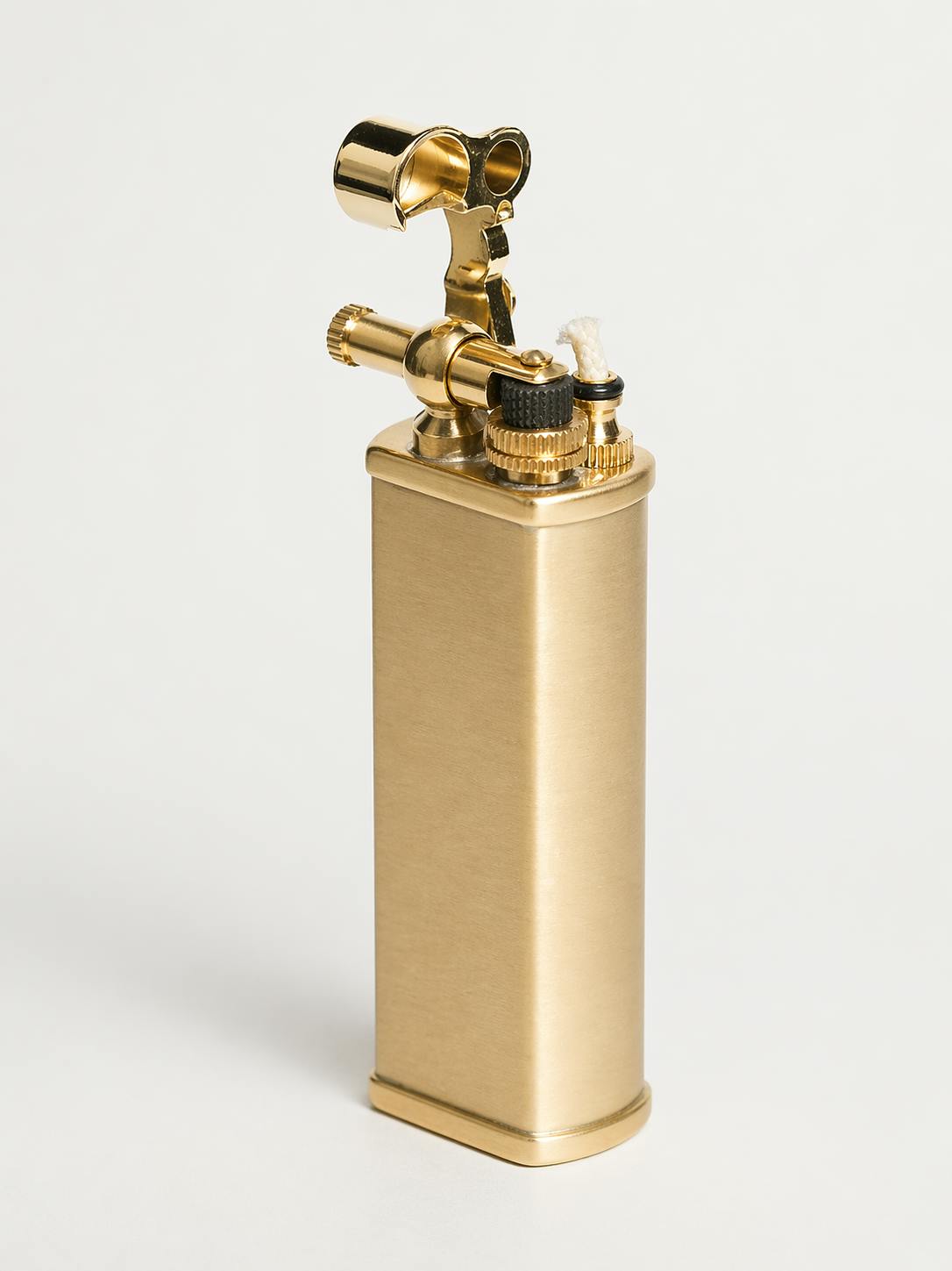 Tsubota Pearl Bolbo Petrol Lighter | Brass Satin