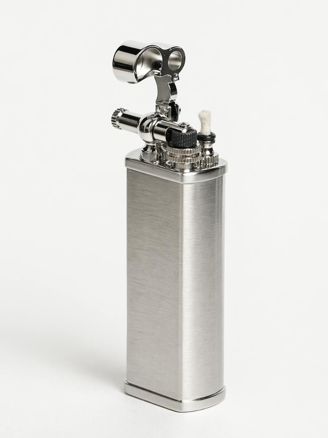 Tsubota Pearl Bolbo Petrol Lighter | Silver Satin