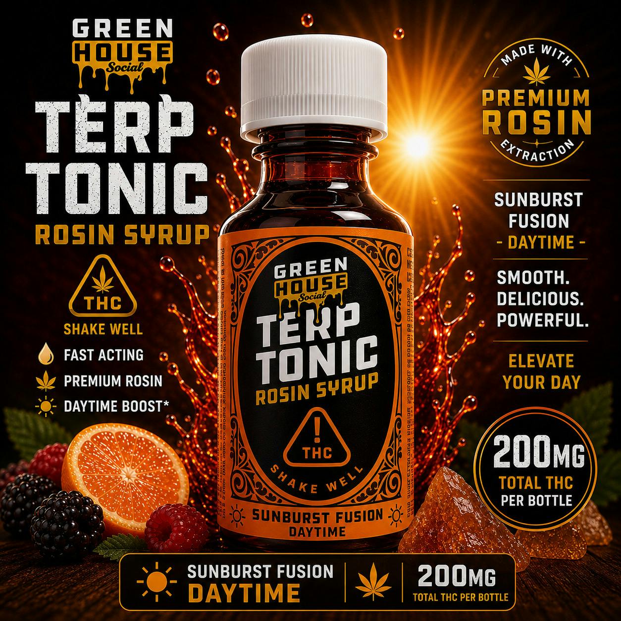 200mg Sunburst Fusion Rosin Syrup