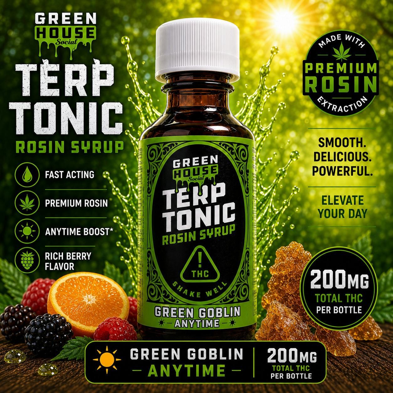 200mg Green Goblin Rosin Syrup